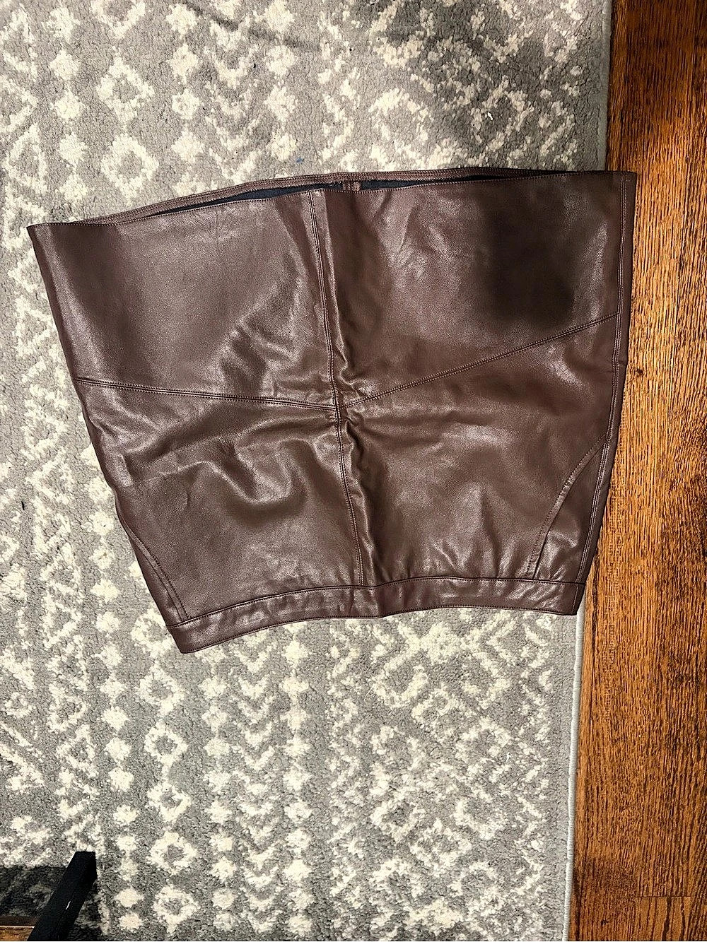 Jun & Ivy Brown Leather Skirt